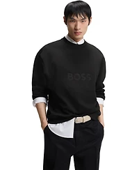 Boss by Hugo Men's Cotton Terry Oversized-Fit Logo Sweatshirt