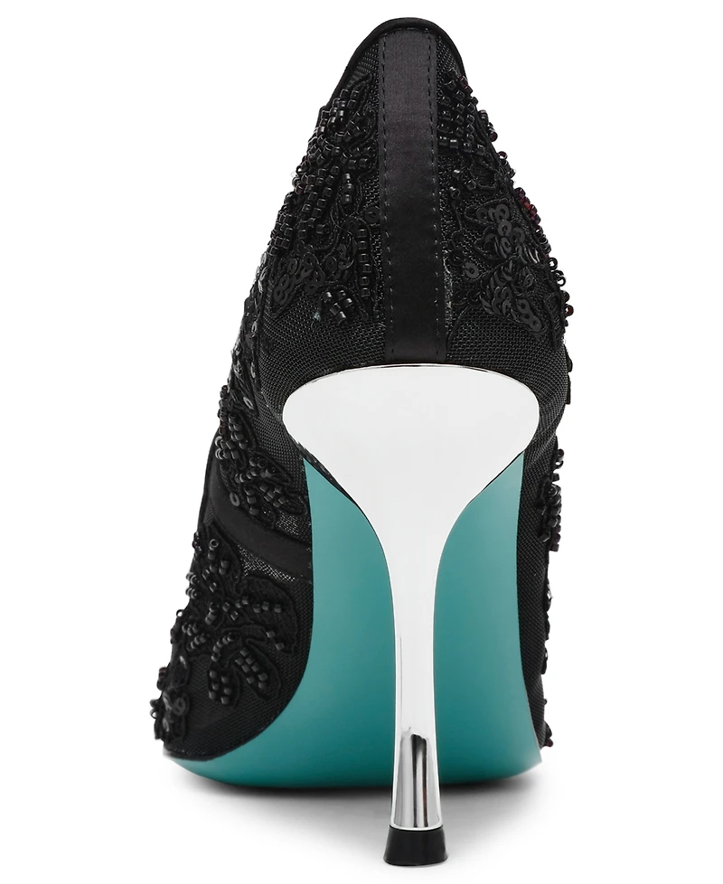 Betsey Johnson Women's Jenii Pointed-Toe Mesh Stiletto Pumps
