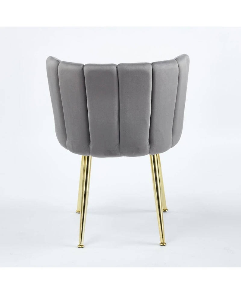 Streamdale Mid-Century Dining Set with Glass Table Top (5 Pieces)