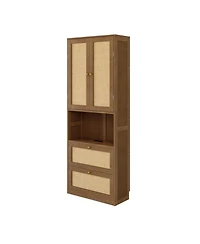 Streamdale Furniture Bookshelf with Usb 3 Drawers & 2 Doors