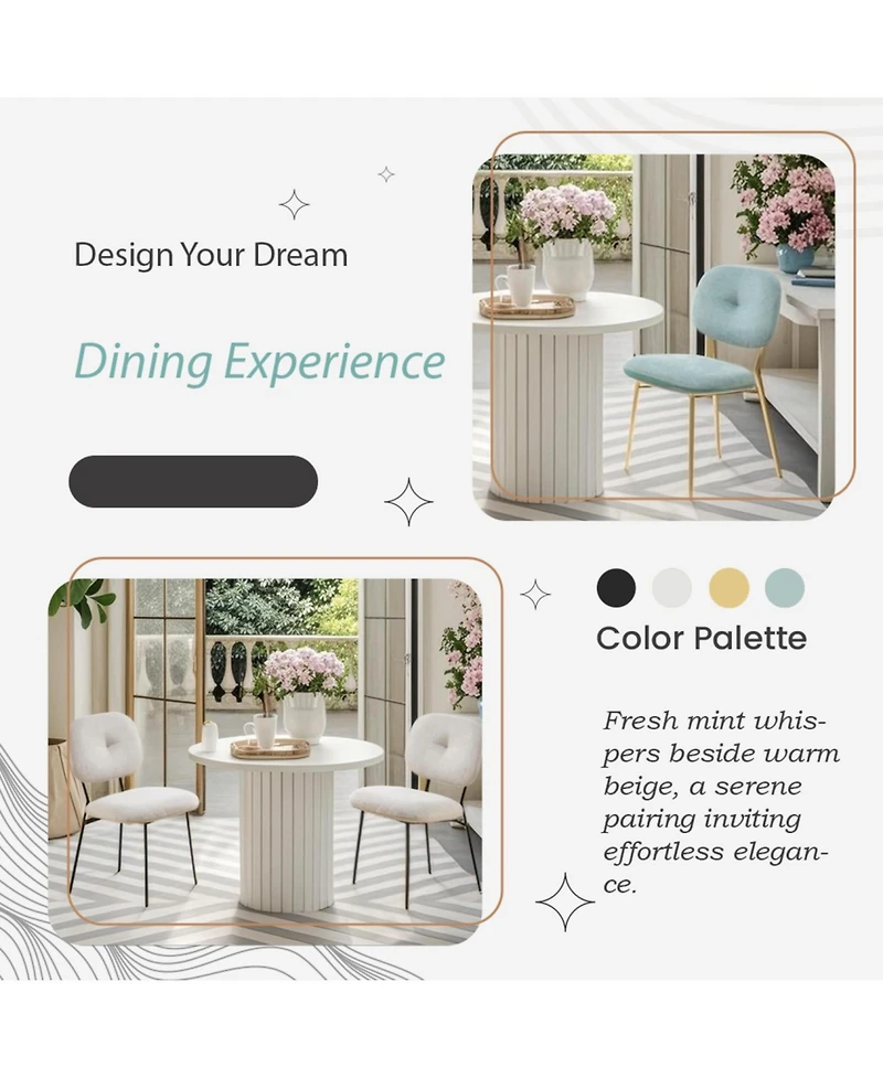 Streamdale Furniture Bamboo & Turquoise Dining Set