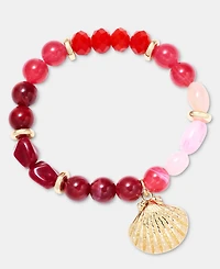On 34th Beaded Shell Charm Stretch Bracelet, Created for Macy's