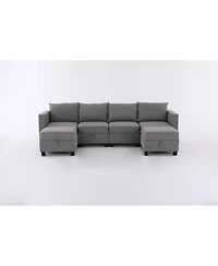 Streamdale Furniture Convertible Modular Sectional Sofa Couch - Dark Grey