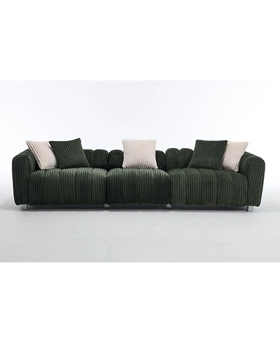 Streamdale Furniture 114" Corduroy Three-Seater Sofa & Durable