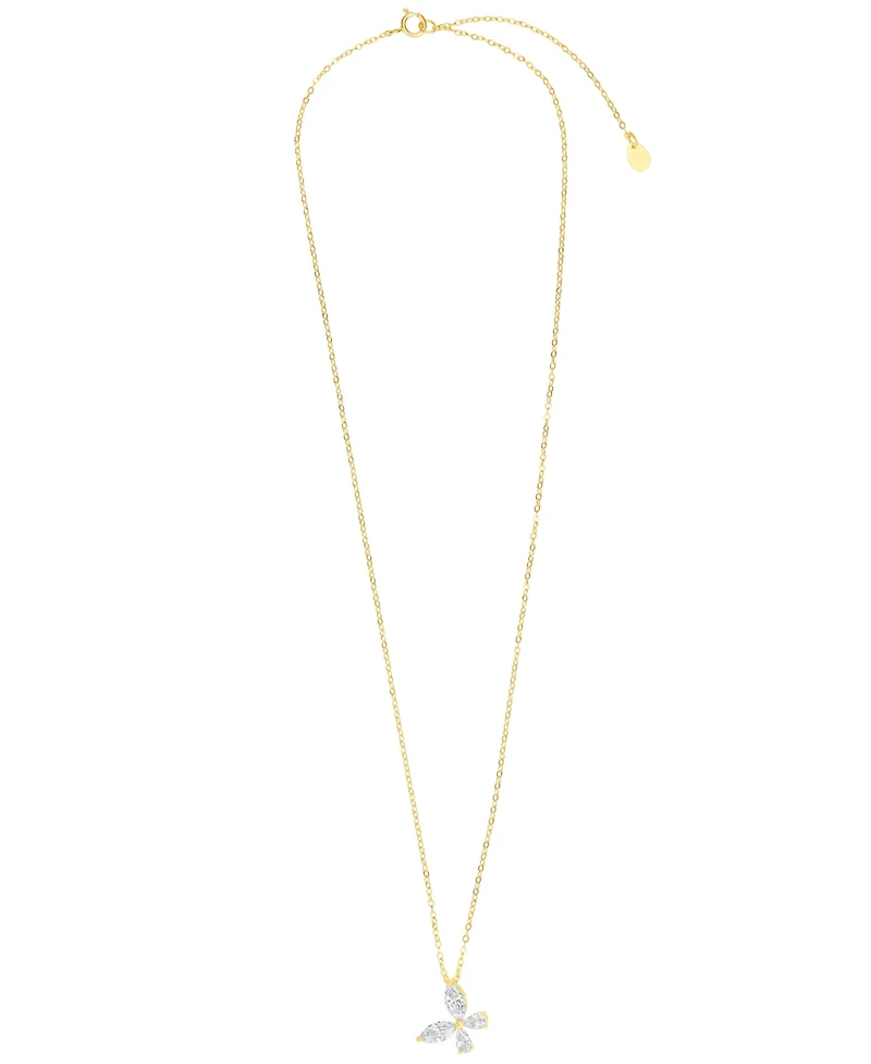 Macy's Cubic Zirconia Butterfly Pendant Necklace