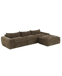 Streamdale Furniture 116" Fully Compressed Sofa, High Density Foam, No Assembly, Chenille