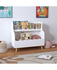 Streamdale Furniture Streamdale Kids Bookcaes, Children Book Organizer, toy Storage Cabinet Organizer, White
