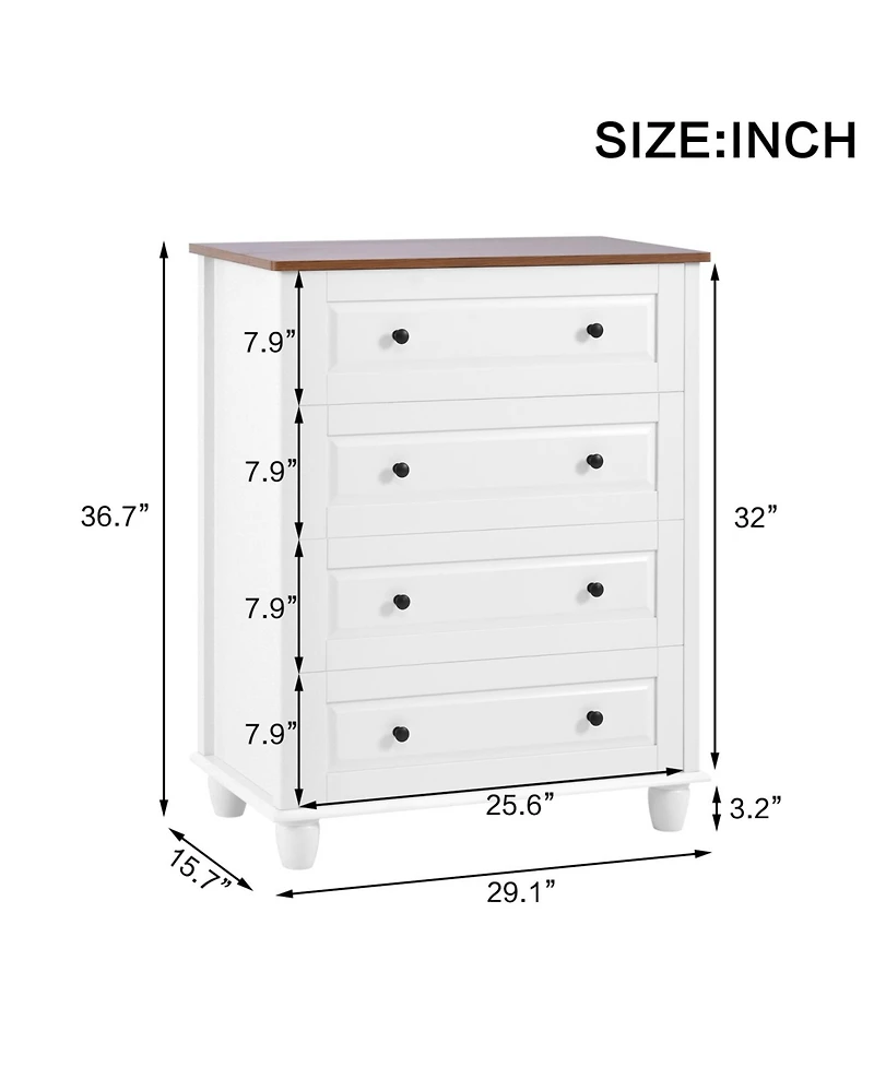 Streamdale Furniture Modern 4-Drawer Chest