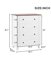 Streamdale Furniture Modern 4-Drawer Chest