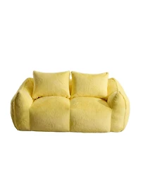 Streamdale Furniture Giant Yellow Bean Bag Couch with Pillows