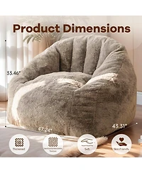 Streamdale Furniture Armrest Bean Bag Chair - High-Density Foam