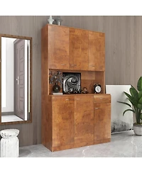 Streamdale Tall Wardrobe & Kitchen Cabinet with 6 Doors, 1 Shelf, 1 Drawer