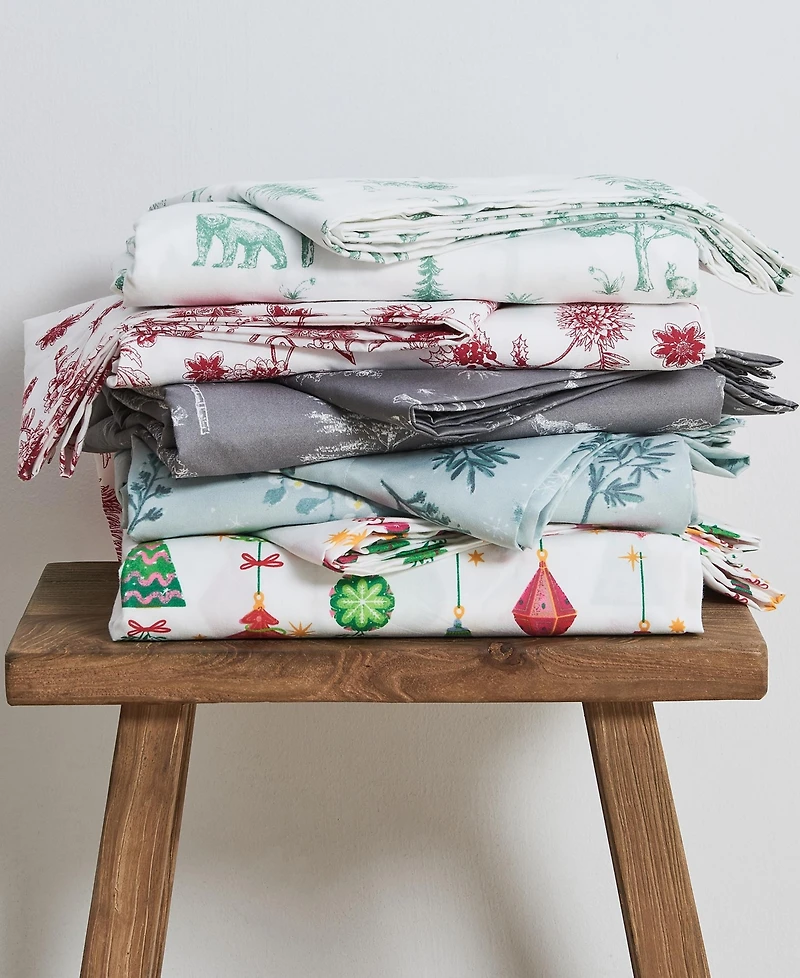 Linery & Co. Ultra-Soft Brushed Winter-Themed Microfiber Sheet Set