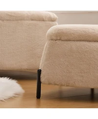 Streamdale Furniture 29.9" Wide Storage Ottoman Set with Metal Legs