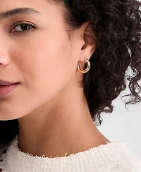 On 34th 3-Pc. Set Knot Stud & Hoop Earrings, Macy's Exclusive