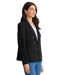 Jones New York Women's Button Front Double Breasted Compression Jacket