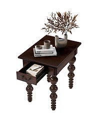 Streamdale Furniture Solid Wood End Table with Drawer, Narrow Sofa Side