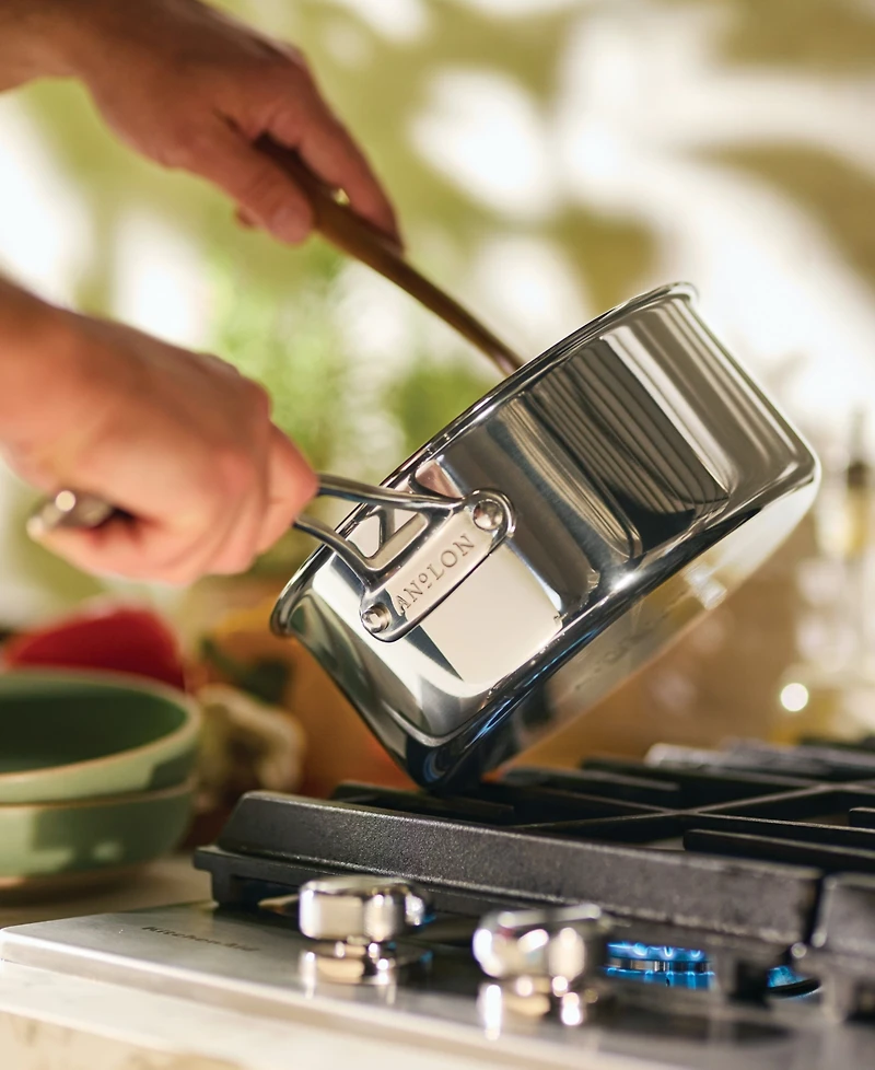 Anolon EverLast Stainless Steel 8.5" Tri-Ply Clad Saucepan
