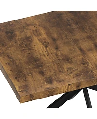 Streamdale Furniture Retro Rectangular Stretch Table Versatile, Stylish, and Space-Saving dining table