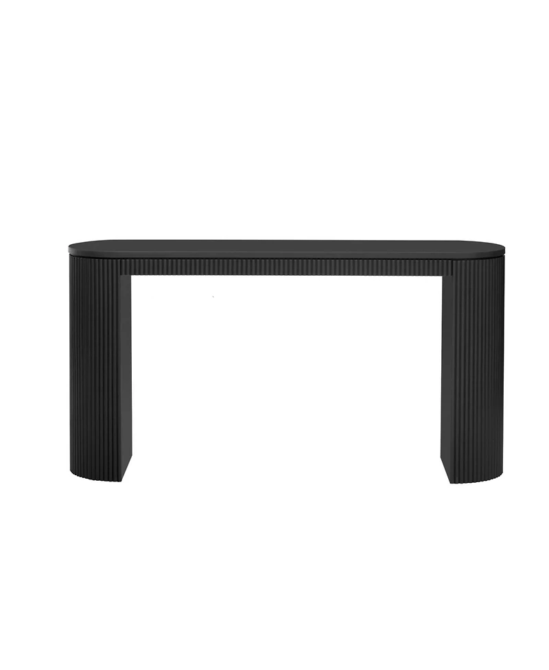 Streamdale Furniture Curved Design Console Table with Unique Vertical Stripe Design, Suitable for Living Room,Study and Entrance