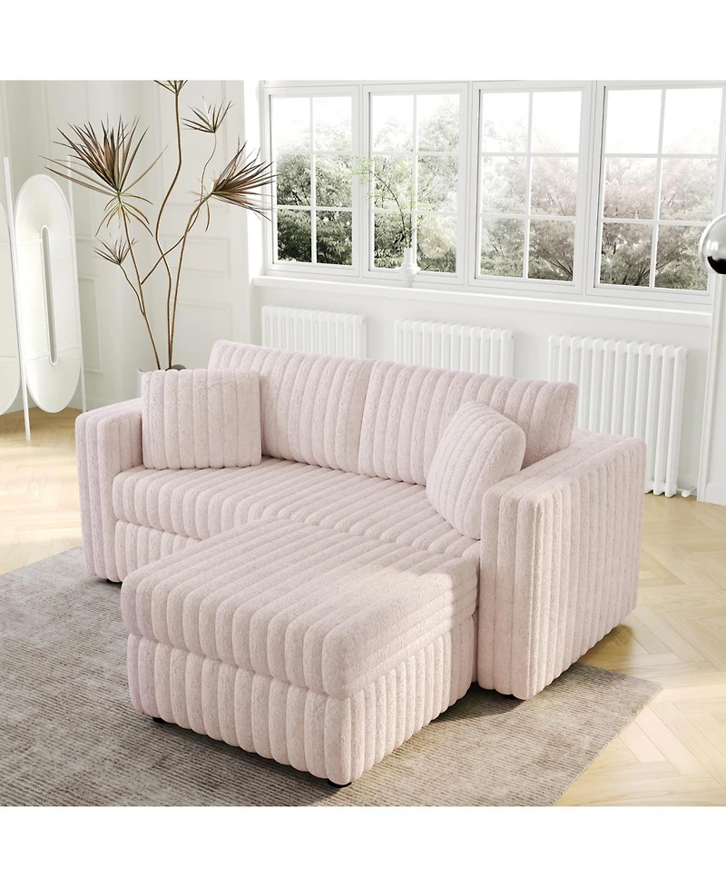 Streamdale Furniture 75.6" Modular Sofa w/ Lift & Ottoman Match