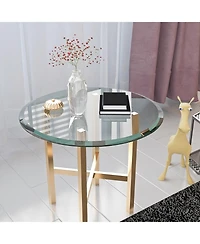 Streamdale Furniture 24" Round Tempered Glass Table Top - 1/2" Thick