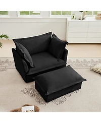 Streamdale Furniture Upholstered Armchair & Ottoman Set