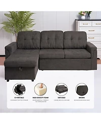Streamdale Furniture Upholstered Sleeper Sectional with Reversible Storage