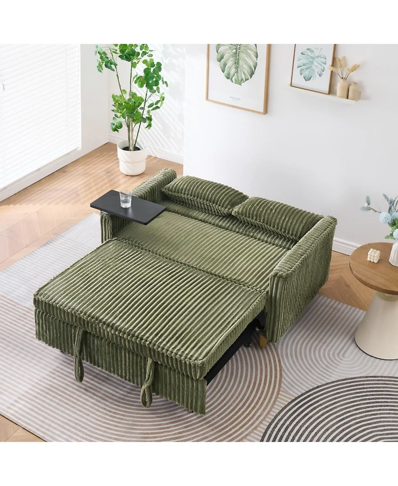 Streamdale Furniture Pull-Out Sofa w/ Tabletop & Usb