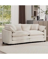 Streamdale Furniture Corduroy 2-Seater Sofa with Pillows