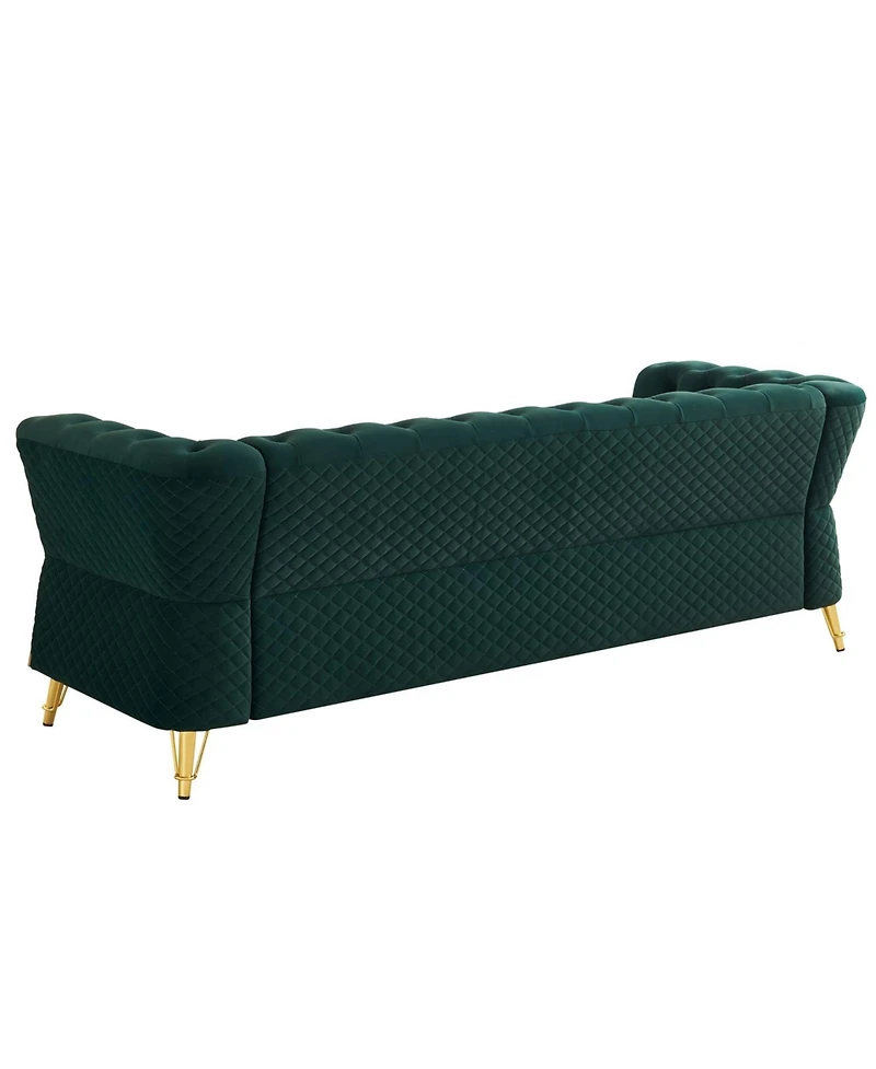Streamdale Furniture Modern Tufted Velvet Sofa 87.4 inch for Living Room