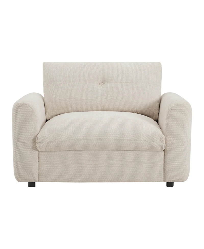 Streamdale Furniture Tufted Chenille Armchair with Charger & Wide Seat