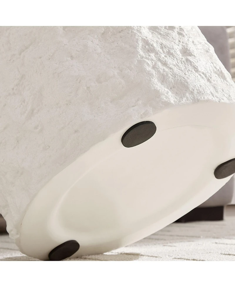 Streamdale Furniture Round Beige Fiberglass Side Table