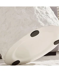 Streamdale Furniture Round Beige Fiberglass Side Table