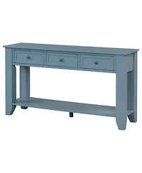 Streamdale Furniture Streamdale 55.4" Modern Console Table with 3 Drawers & Metal Handles