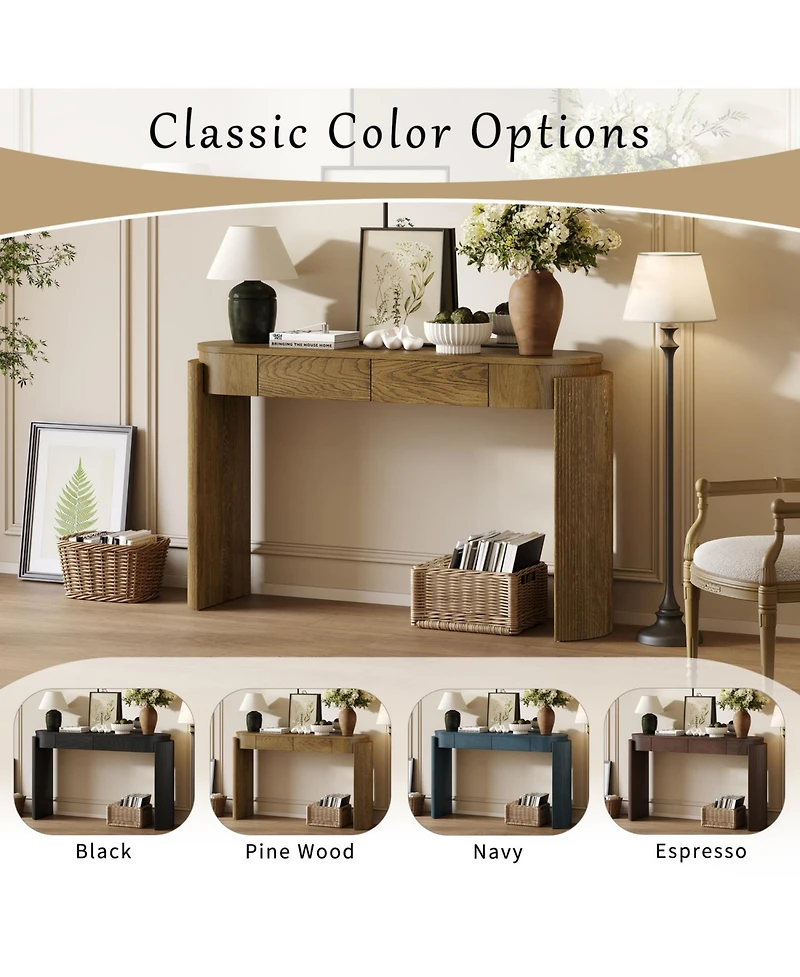 Streamdale Furniture Fluted Console Table with Drawers