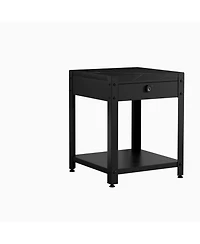 Streamdale Furniture Square Double-Layer Coffee Table - Hidden Compartment & Fingerprint Lock