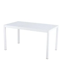 Streamdale Furniture 55" White Modern Table - Indoor/Outdoor Dining, Patio, Garden