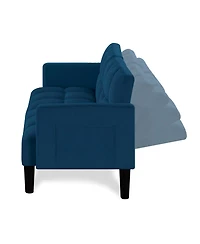 Streamdale Furniture Velvet Futon Couch Convertible Folding Sofa Bed Tufted Couch for Apartment