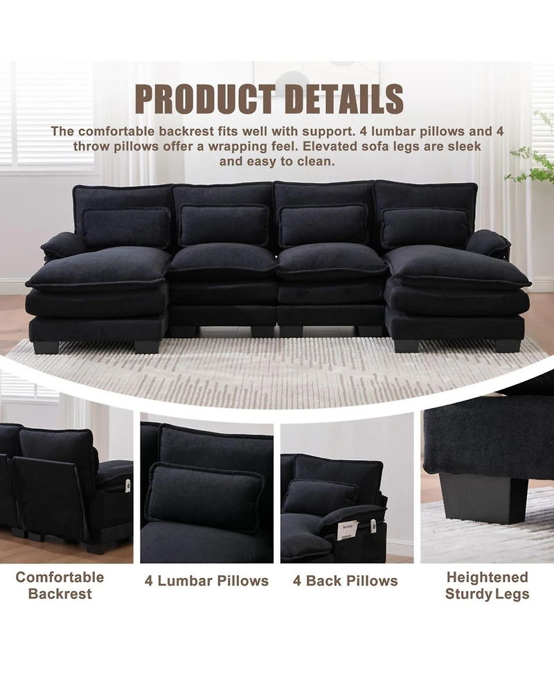 Streamdale Furniture U Shaped Cloud Couch