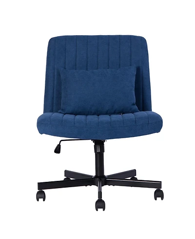 Streamdale Modern Linen Blue Criss Cross Office Chair - Product Details