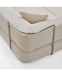 Streamdale Furniture 1 Pc. Fabric Upholstery Convertible with Blanket & Pillow Floor Sofa Bed