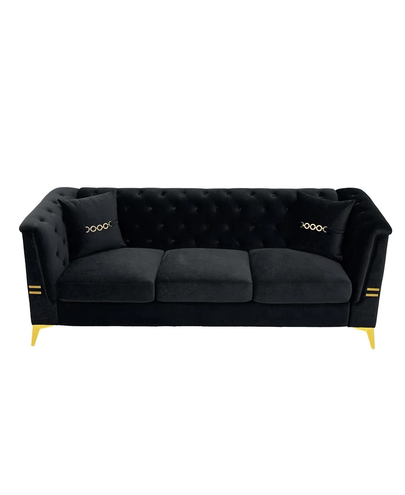 Streamdale Furniture + Sofa Set + Velvet + Tufted + Modern Comfort & Style