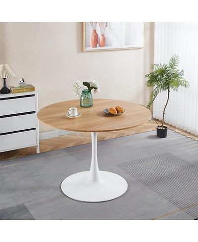 Streamdale Furniture 42.1" Oak Tulip Dining Table (Seats 4-6)