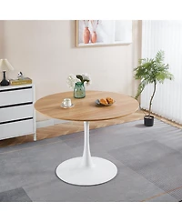 Streamdale Furniture 42.1" Oak Tulip Dining Table (Seats 4-6)