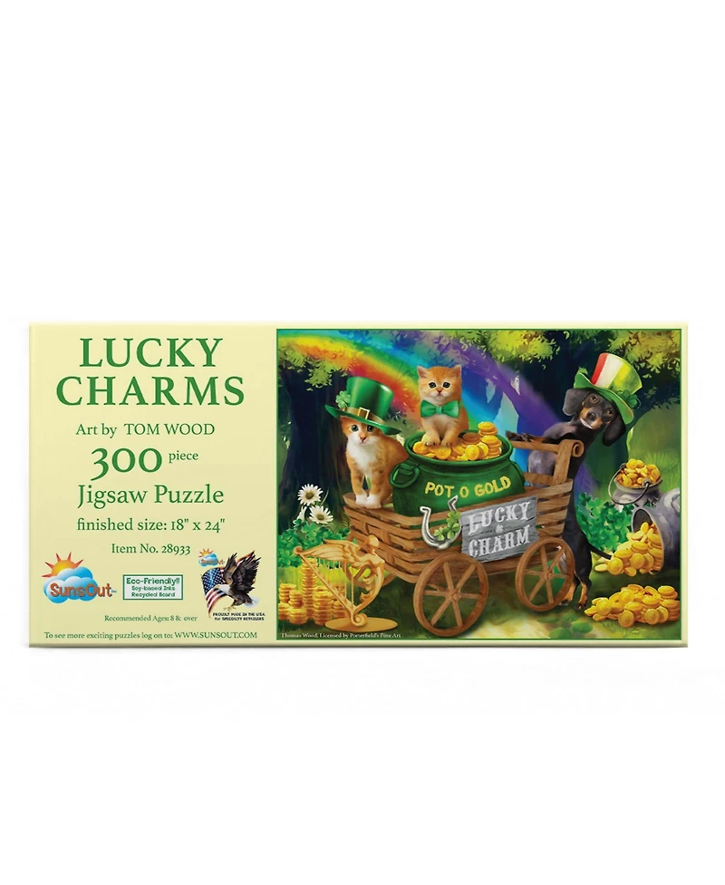 SunsOut Lucky Charms 300 piece Jigsaw Puzzle for Adults St. Patricks Day