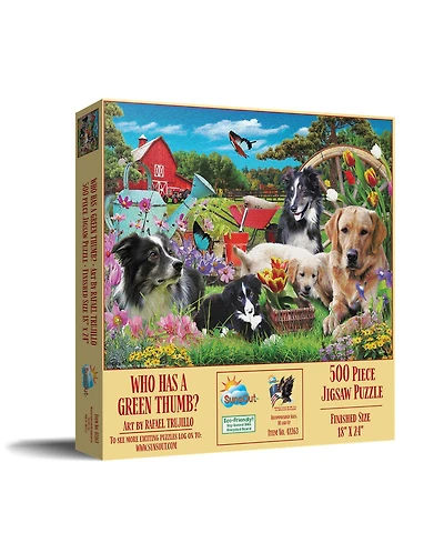 SunsOut Who has a green Thumb 500 piece Jigsaw Puzzle for Adults