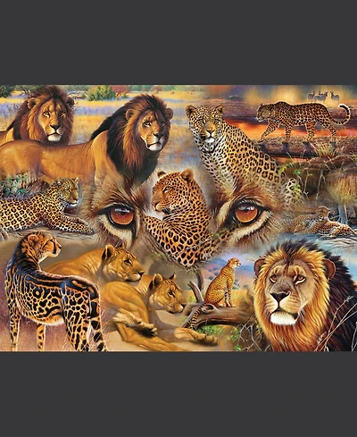 SunsOut Big Cats of the Plains 500 piece Jigsaw Puzzle for Adults