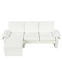 Streamdale Furniture 94" Convertible Futon Sofa Bed Chaise & Pillows