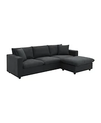 Streamdale Furniture Modern Sectional Sofa, Cloud Couch with Ottoman
